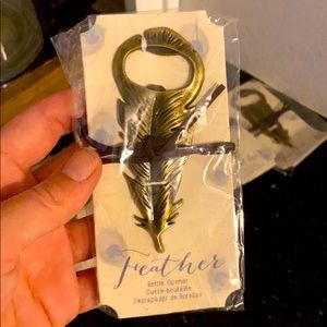 Feather bottle opener